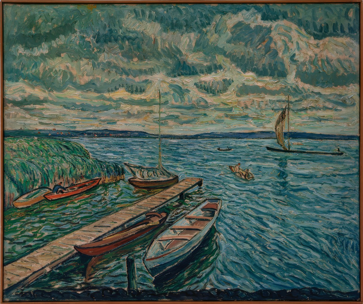 Båtar på Schwielowsee av Theo von Brockhusen