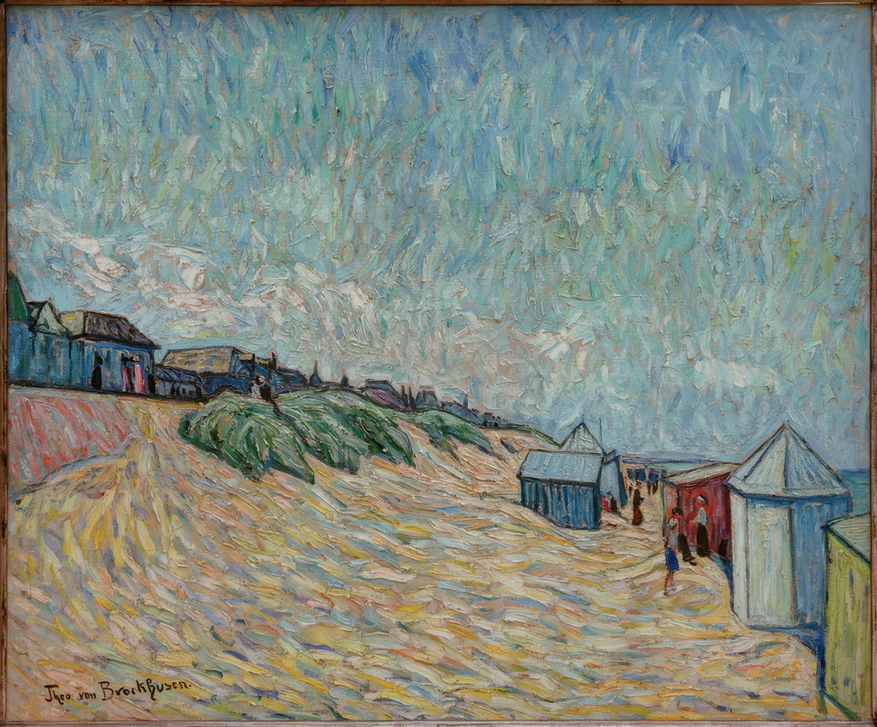 Strandbild från Knocke av Theo von Brockhusen