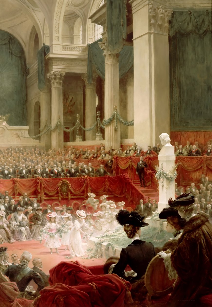 Firande av Victor Hugos 100-årsdag i Panthéon i närvaro av president Félix av Theobald Chartran