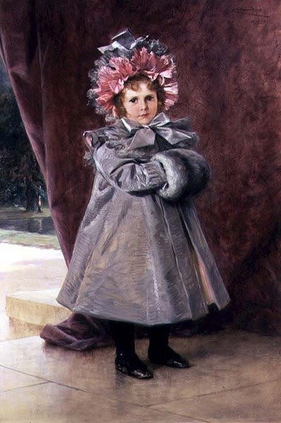 La Promenade: Porträtt av Miss Eliza Conkling från New York av Theobald Chartran