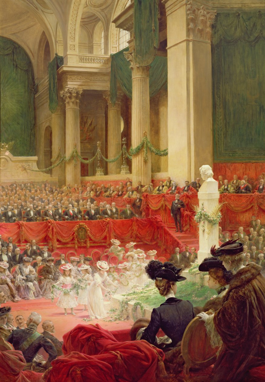 Ceremonin vid Pantheon för att fira hundraårsminnet av Victor Hugos födelse (1802-85) 26 februari 1902 av Theobald Chartran