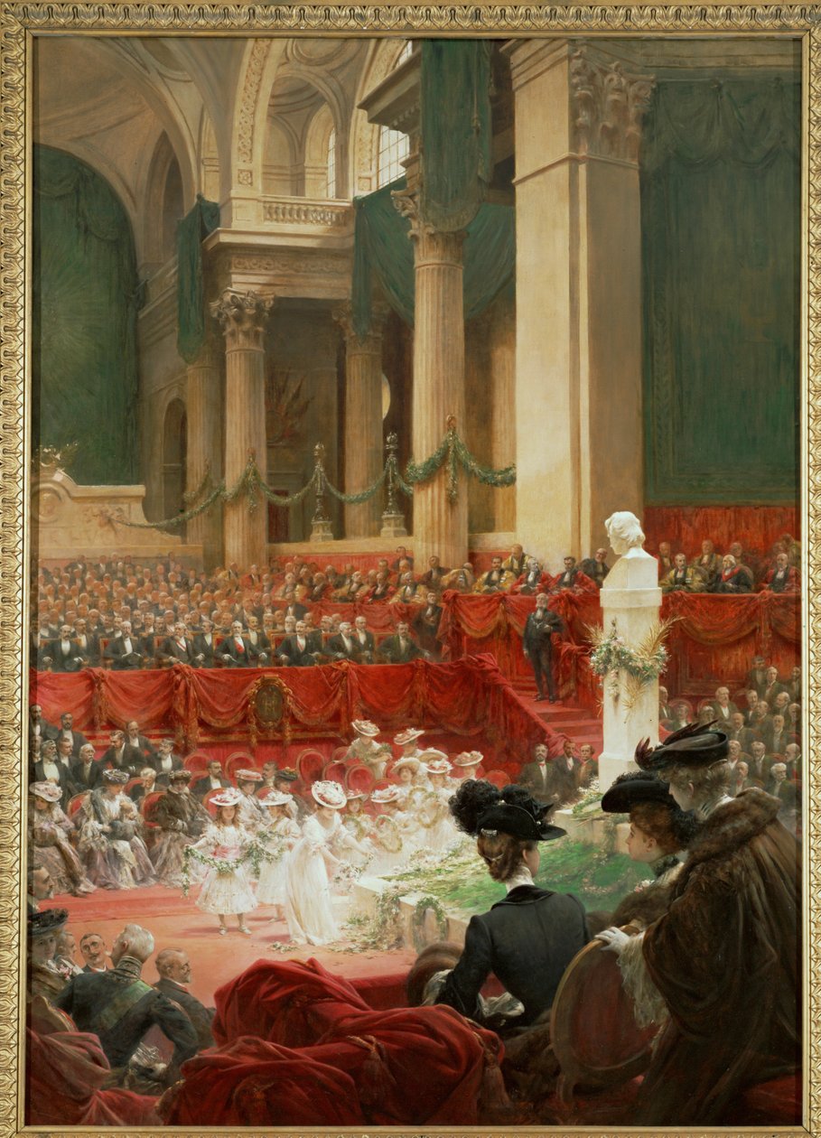 Firandet av hundraårsdagen av poeten Victor Hugos födelse ... (målning på duk) av Theobald Chartran