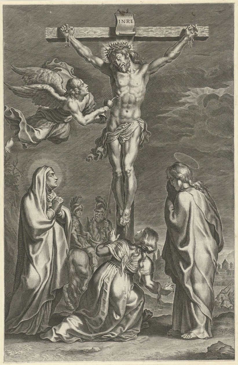 Kristus på korset Scener från Gamla och Nya testamentet (serietitel) Breviarium romanum (serietitel) av Theodoor Galle (possibly)