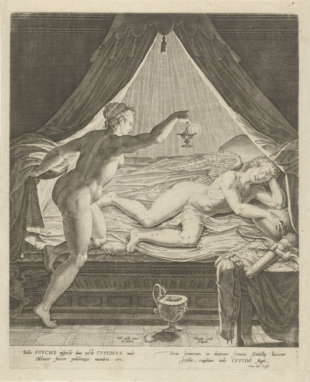 Amor och Psyche av Theodoor Galle