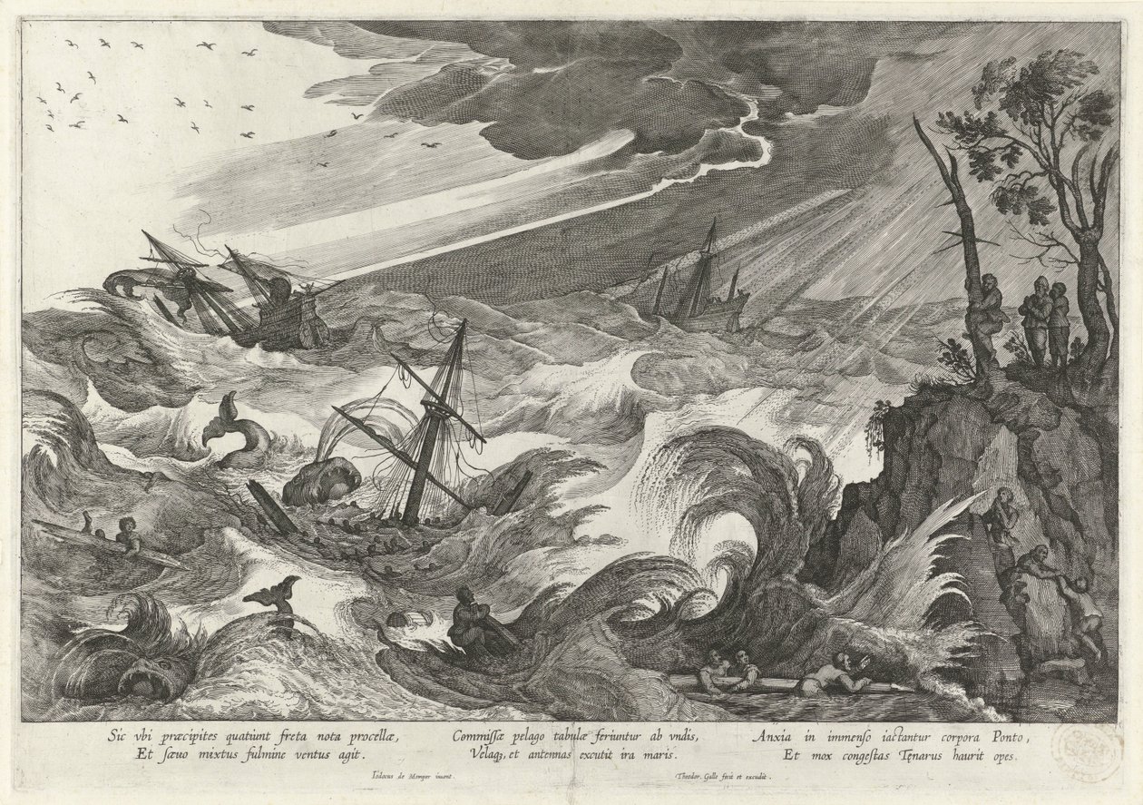 Höst: storm på havet The Four Seasons (serietitel) av Theodoor Galle