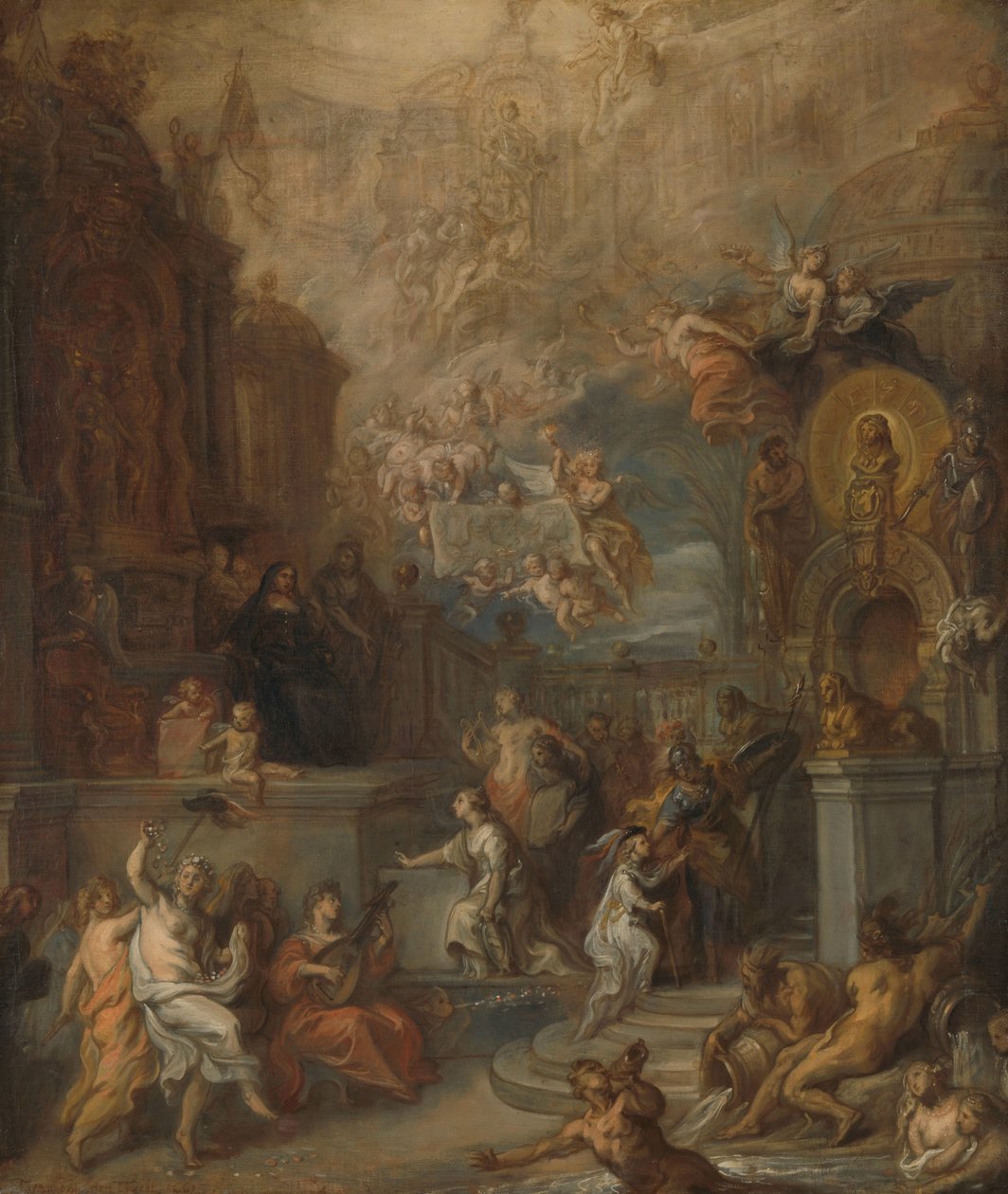 Allegori om Vilhelm III:s farväl från Amalia van Solms efter överföringen av Regency till Generalstaterna av Theodoor van Thulden