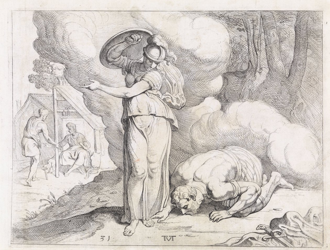 Minerva visar Ithaca för Odysseus The Labours of Odysseus (serietitel) av Theodoor van Thulden