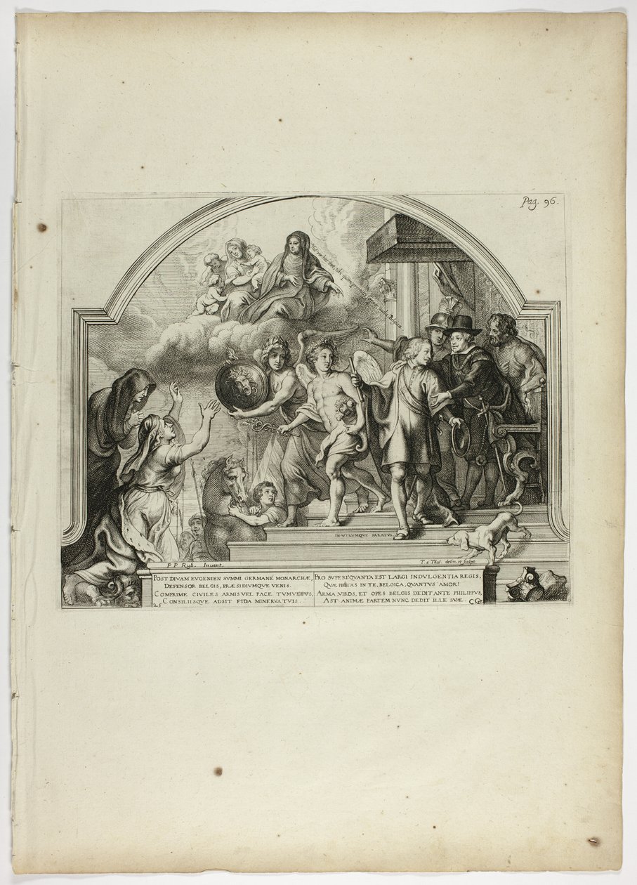 Philip IV utser prins Ferdinand till guvernör i Nederländerna, skylt 25 från Casperius Gevartius, Pompa Introitus Honori Serenissimi Principis Ferdinandi (den mest fridfulla och hedervärde kardinal-Infante Ferdinands triumferande inträde) av Theodoor van Thulden