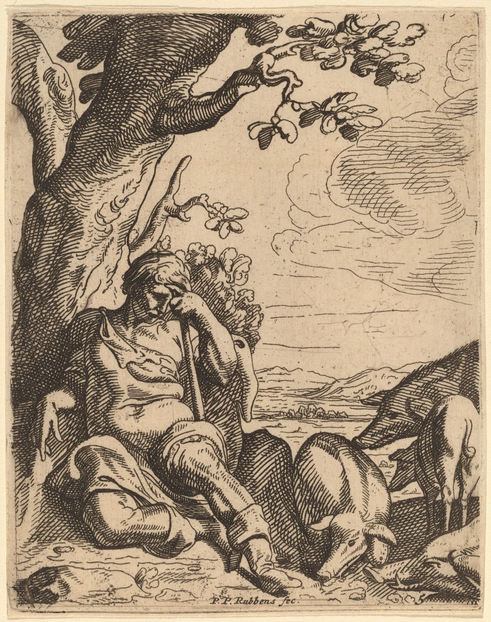Den förlorade sonen bland svinen av Theodoor van Thulden after Sir Peter Paul Rubens
