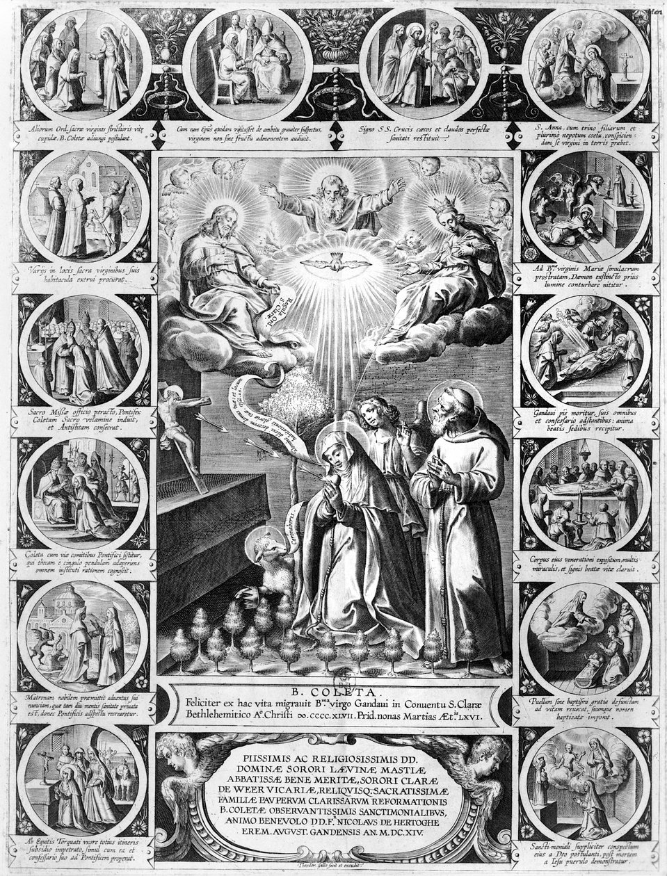 Scener ur St. Colettes liv (1381-1447) av Theodor Galle