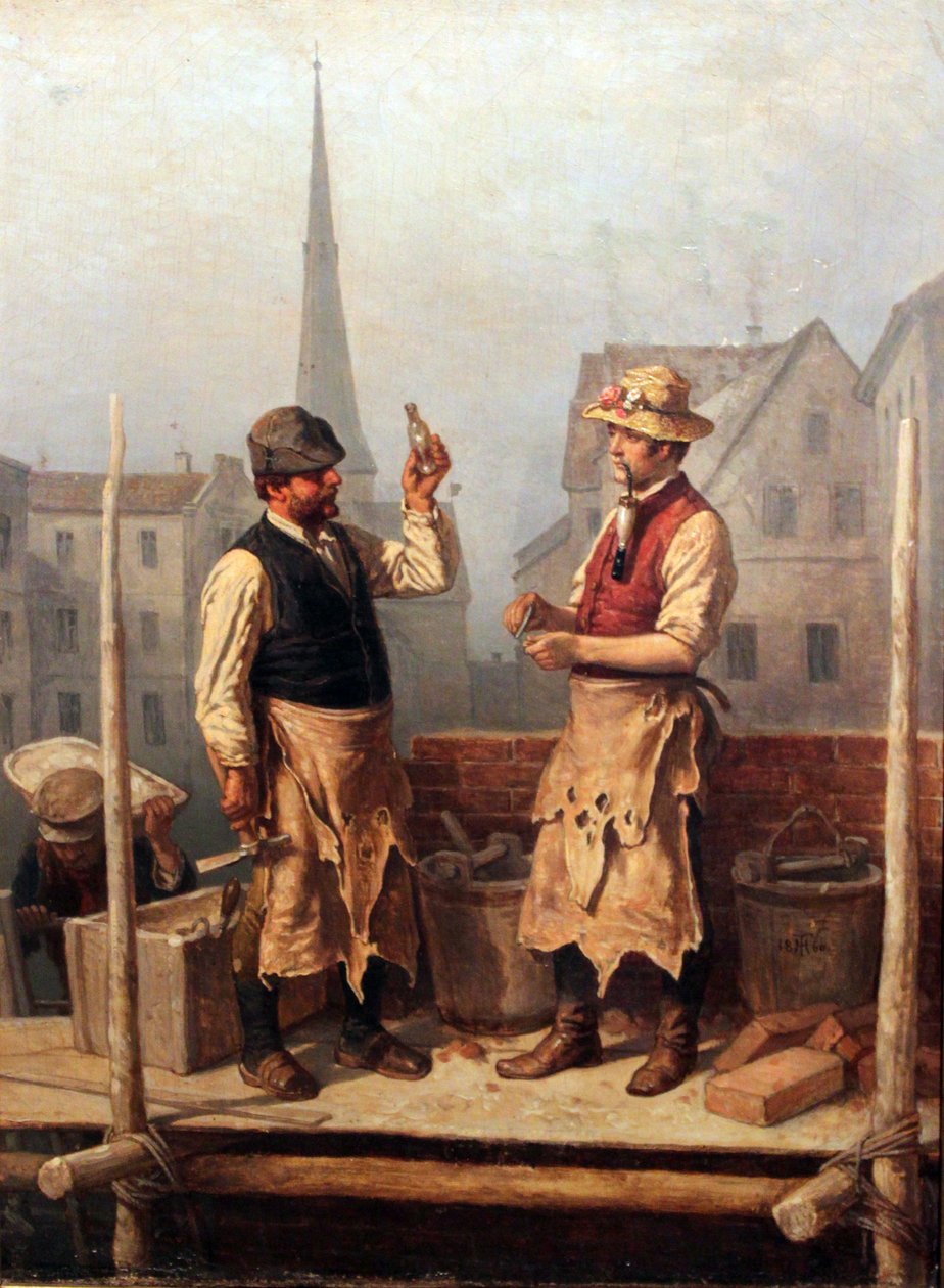 Frimurare i konstruktionen av Röda rådhuset, Berlin av Theodor Hosemann