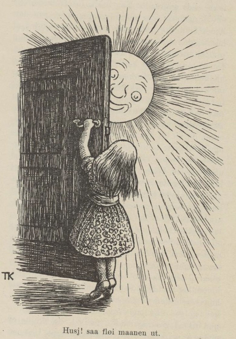 Jomfru Maria som gudmor The Lassie and Her Godmother av Theodor Kittelsen