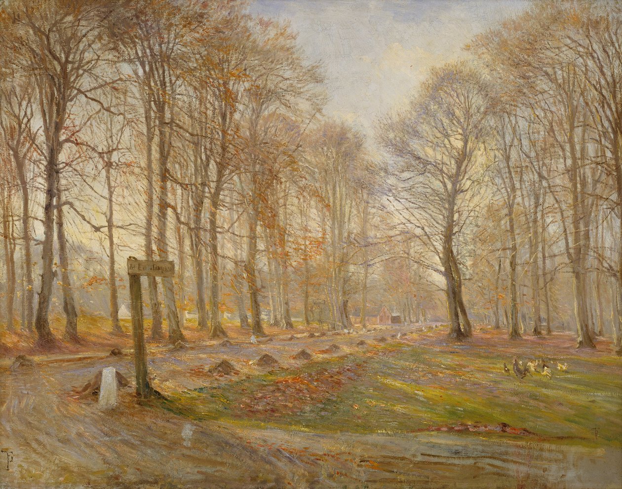 Late Autumn Day in the Jægersborg Deer Park, North of Copenhagen av Theodor Esbern Philipsen