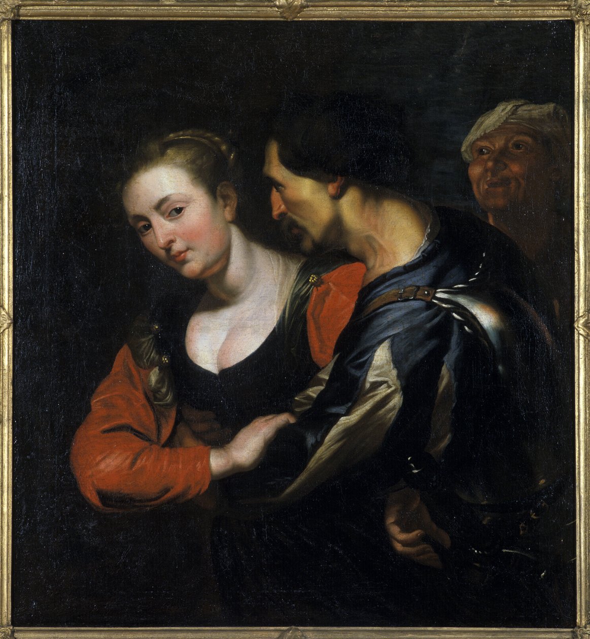Landsknecht med en kvinna av Theodor Rombouts