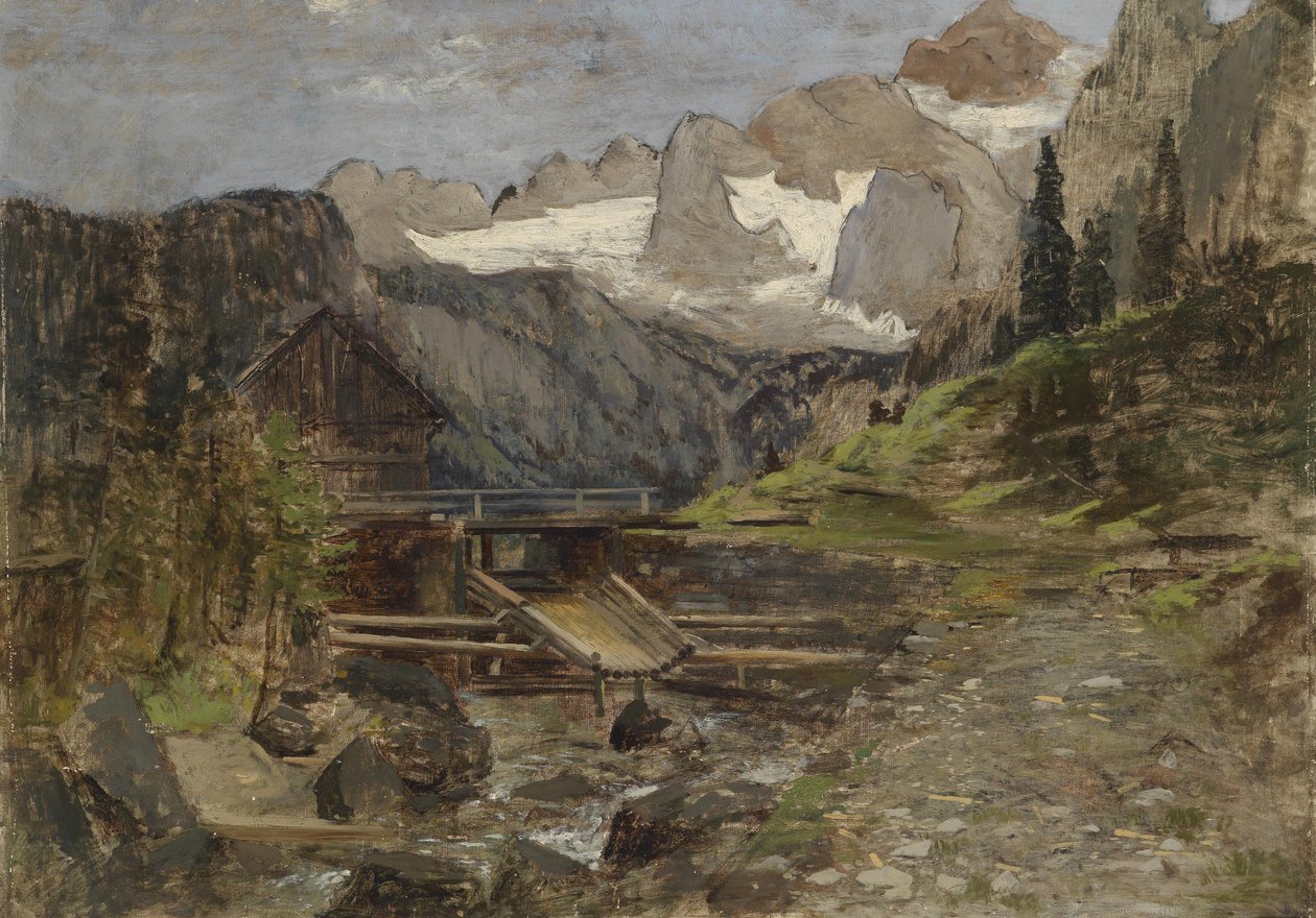 Gosa kvarn med Dachstein av Theodor von Hormann