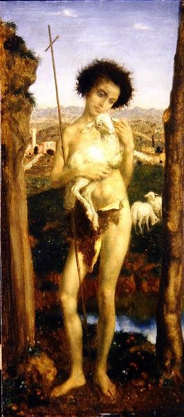 Johannes Döparen (olja på panel) av Theodor Baierl
