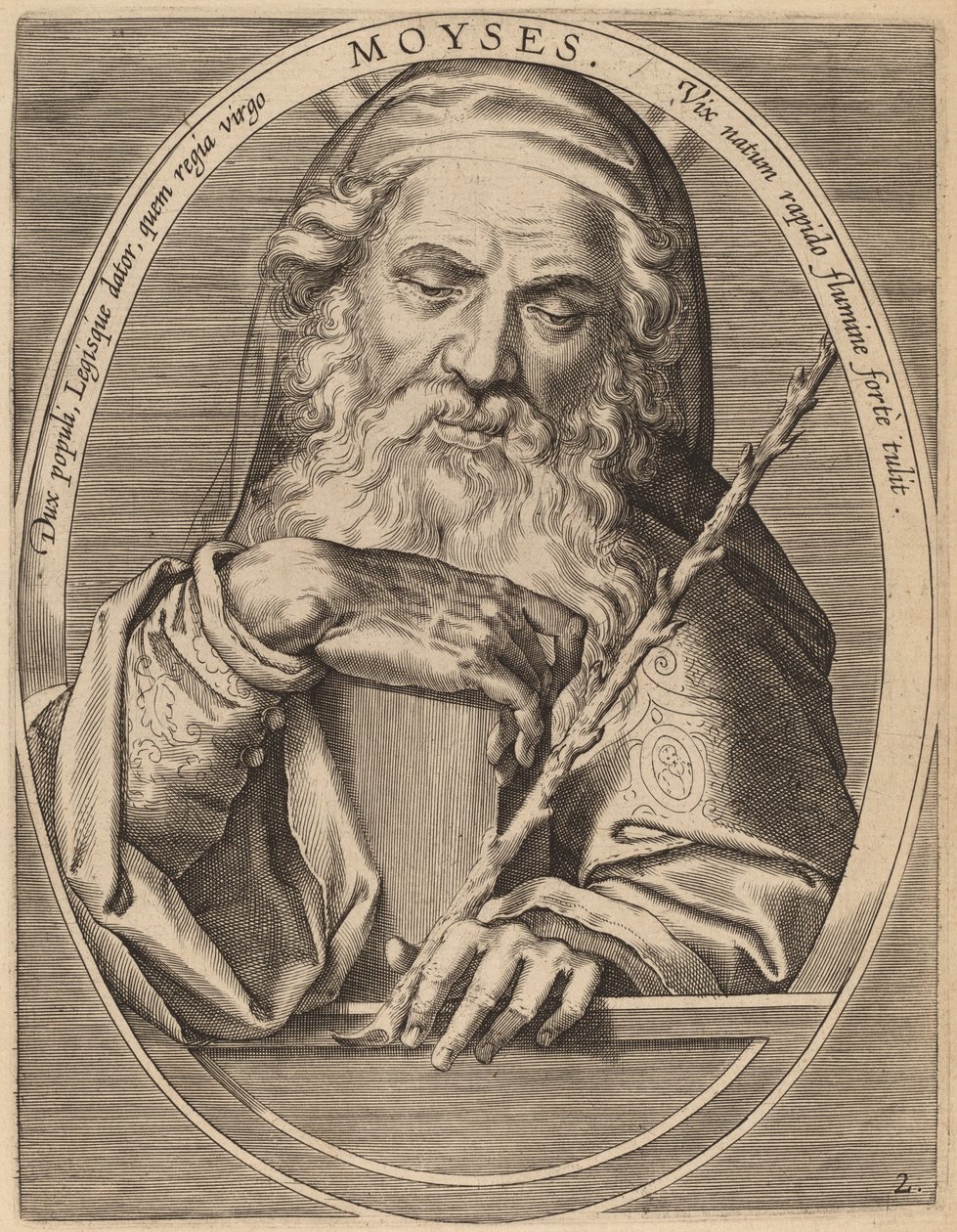Moses av Theodor Galle after Jan van der Straet
