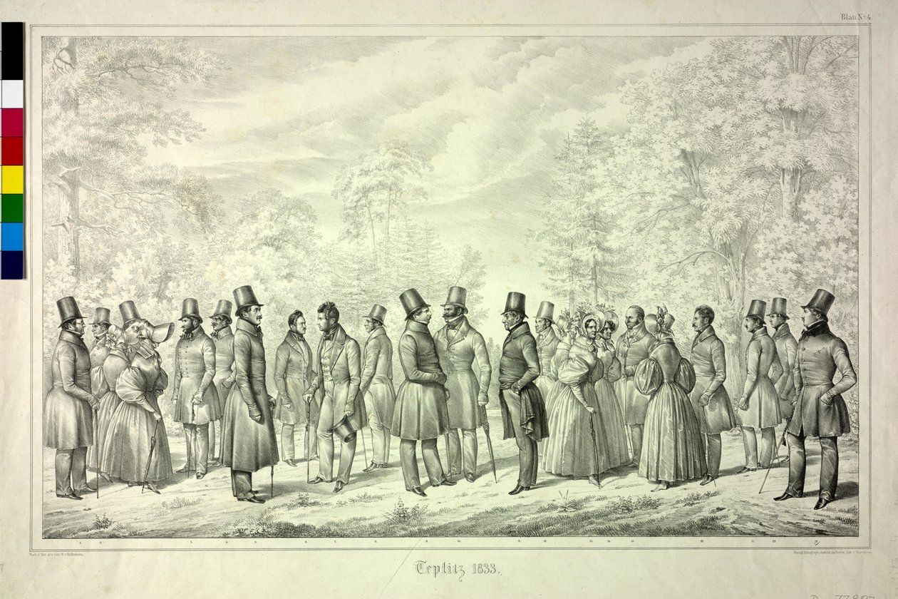 Teplice minnen. badsäsong 1833. ark 4 av Theodor Hosemann