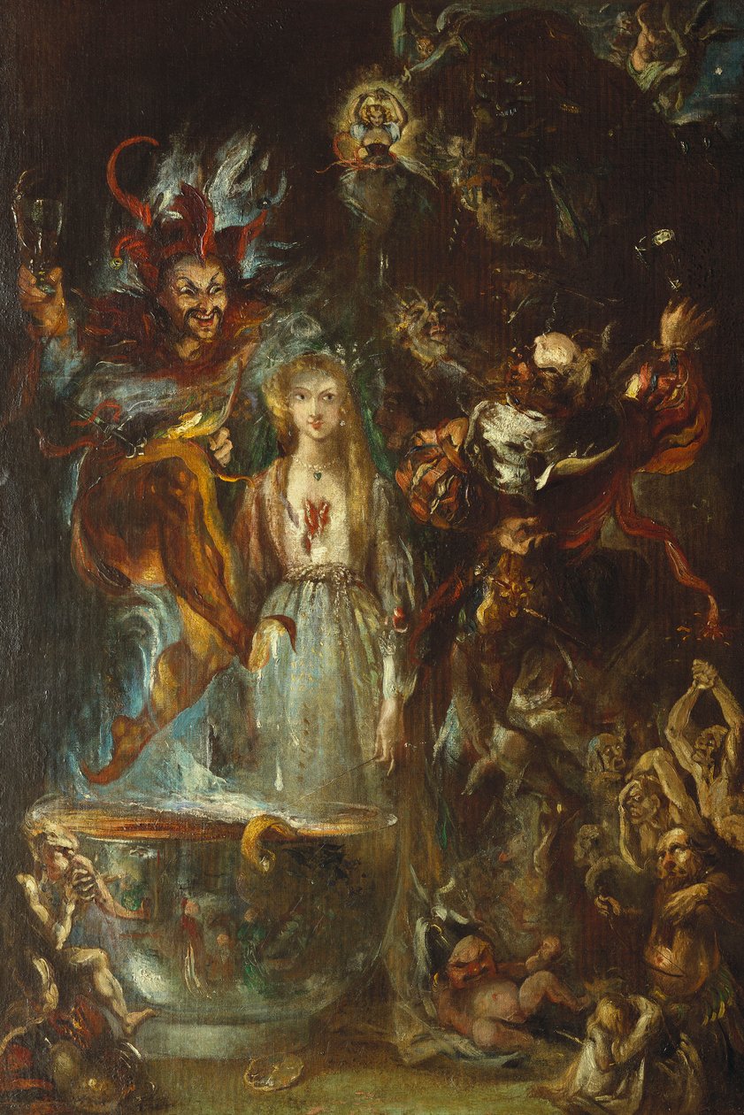 En fantasi baserad på Goethes "Faust", 1834 av Theodor M. von Holst