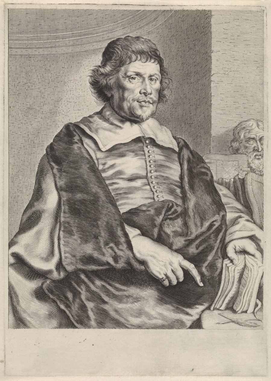 Porträtt av Caspar van Baerle av Theodor Matham