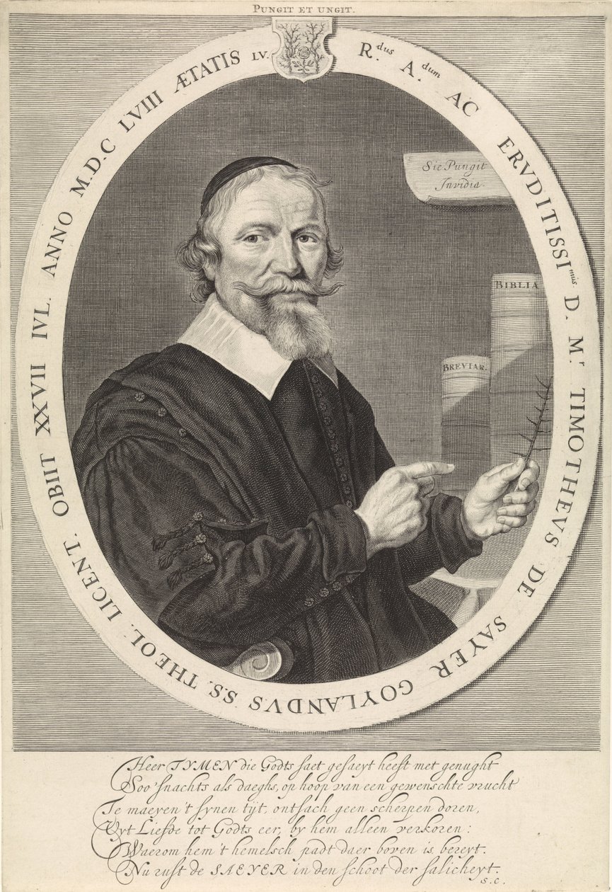 Porträtt av Timotheus de Sayer av Theodor Matham