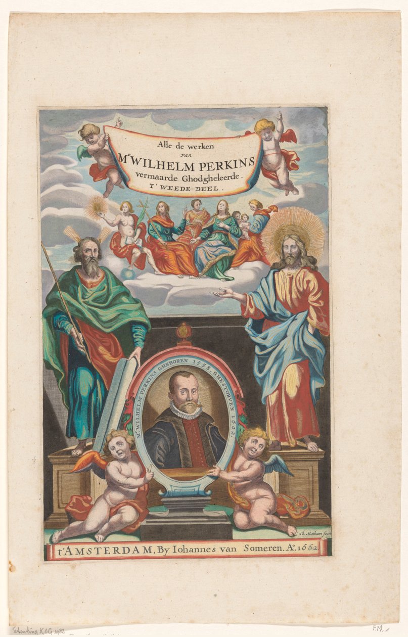 Porträtt av William Perkins Titelsida för: William Perkins, Alla verk. Andra delen, 1662 av Theodor Matham