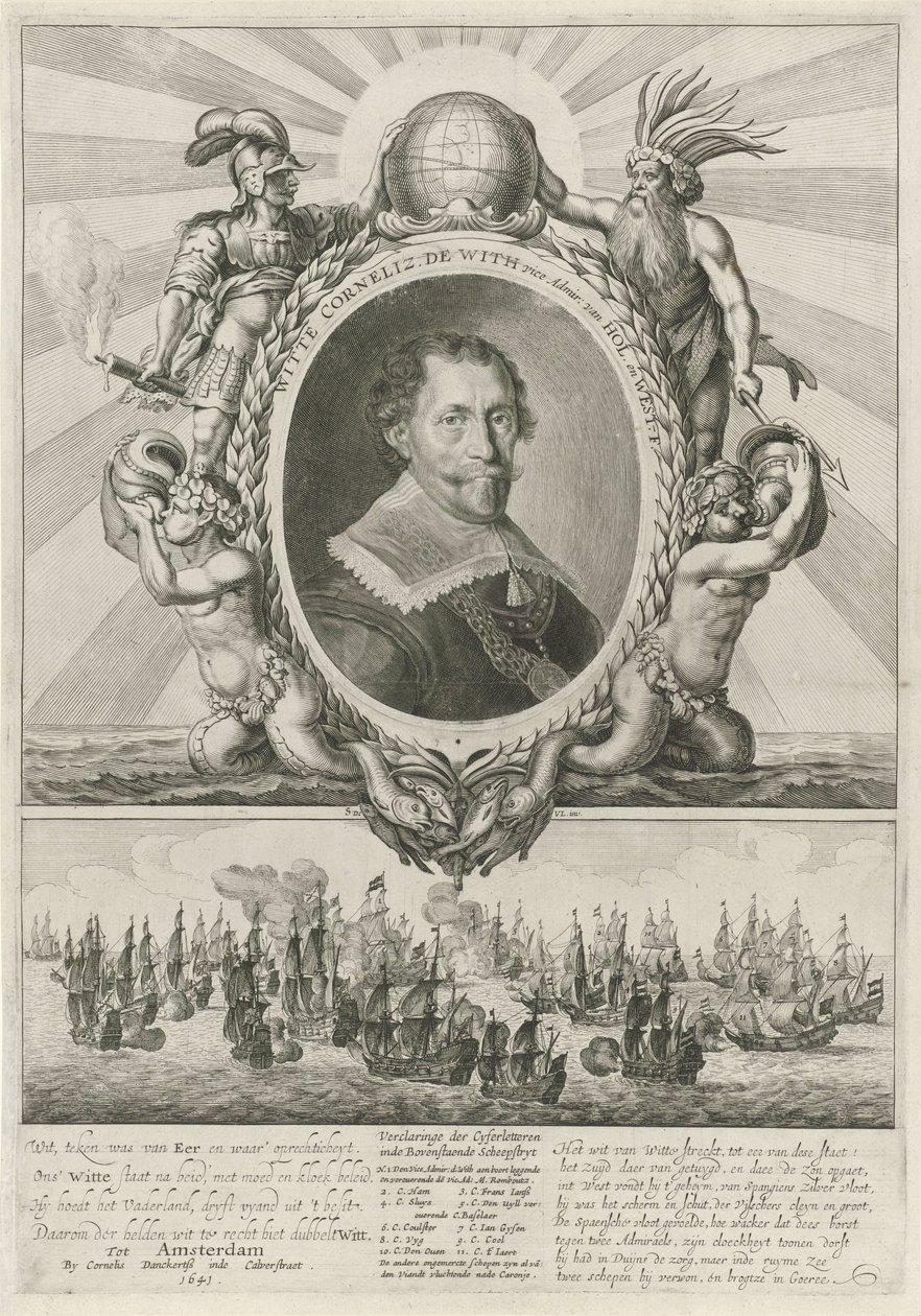 Porträtt av Witte Cornelisz. de With av Theodor Matham