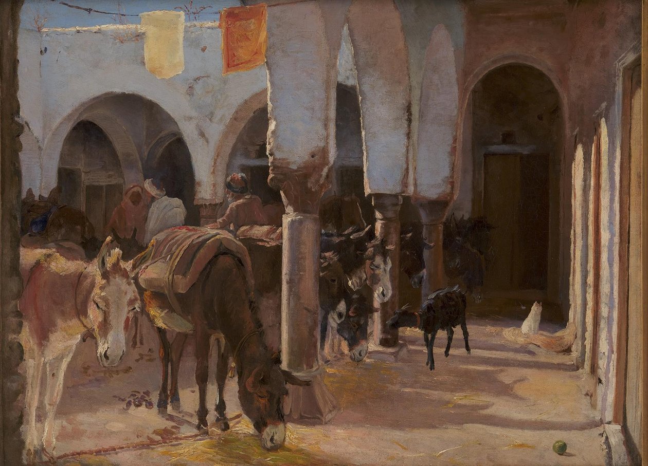Ett åsnehus i Tunis av Theodor Philipsen