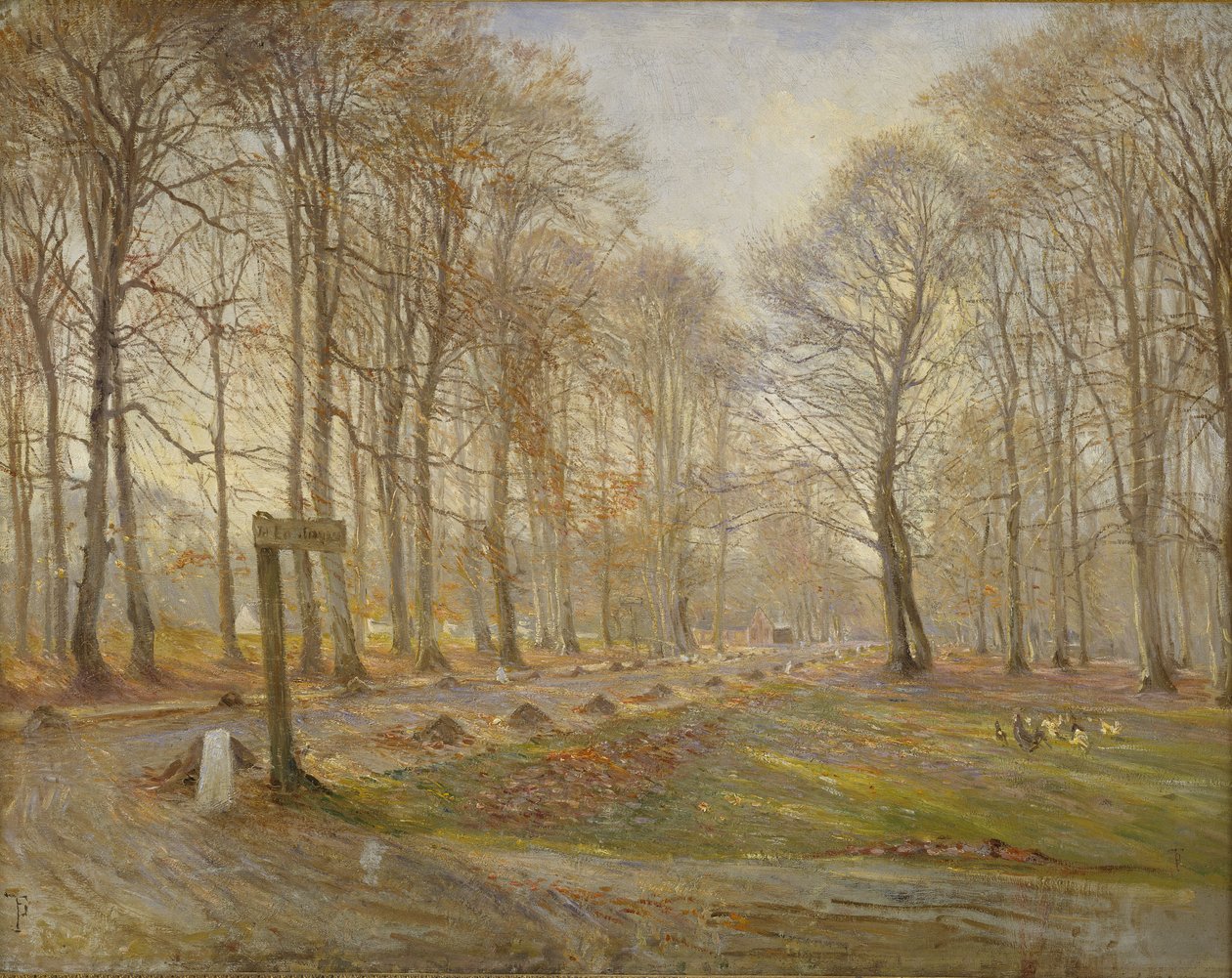 Senhöstdag i Jægersborg Deer Park, norr om Köpenhamn, 1886 av Theodor Philipsen