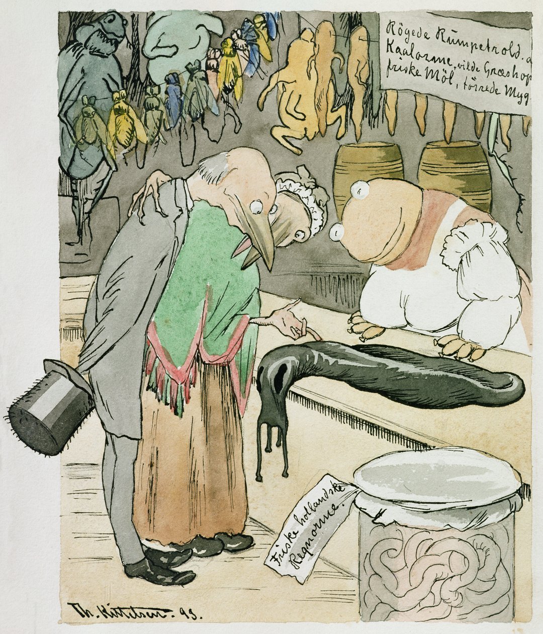 En delikatessbutik av Theodor Kittelsen