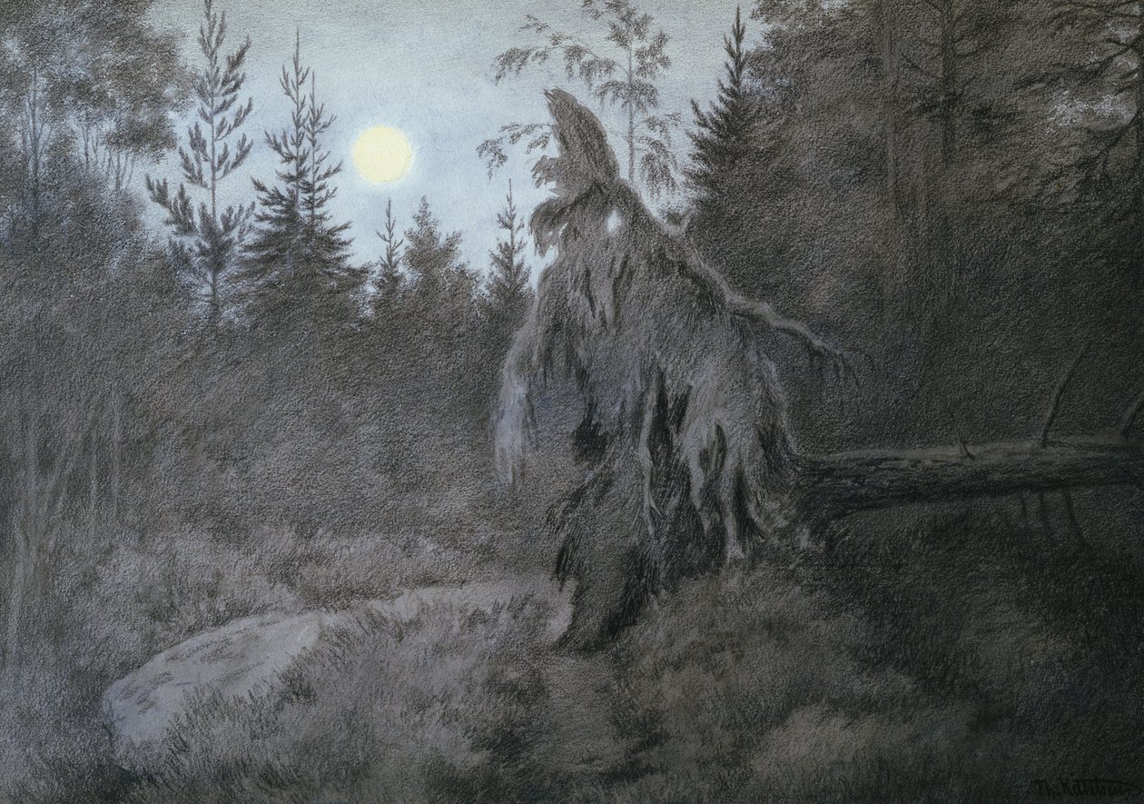Skrämmande, krypande, prasslande, livligt av Theodor Kittelsen