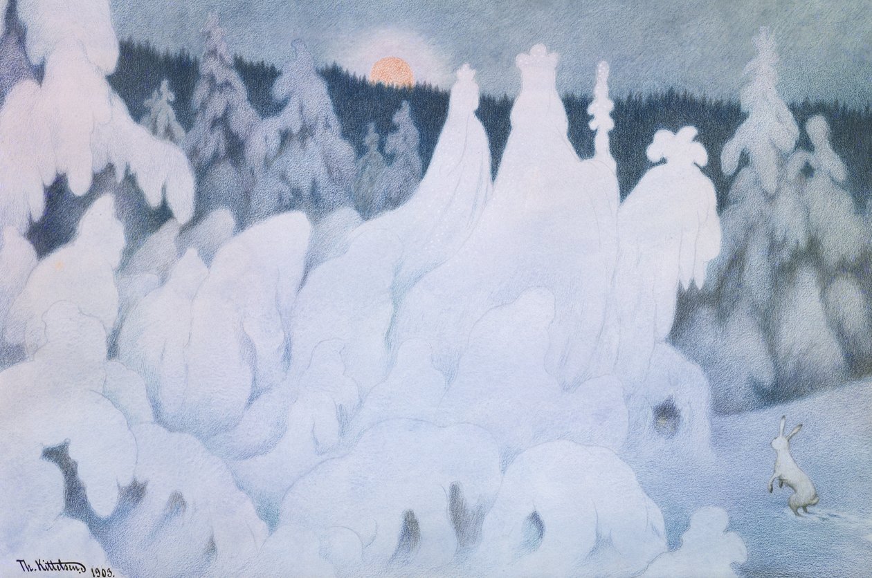 Nyår Spela trick av Theodor Kittelsen