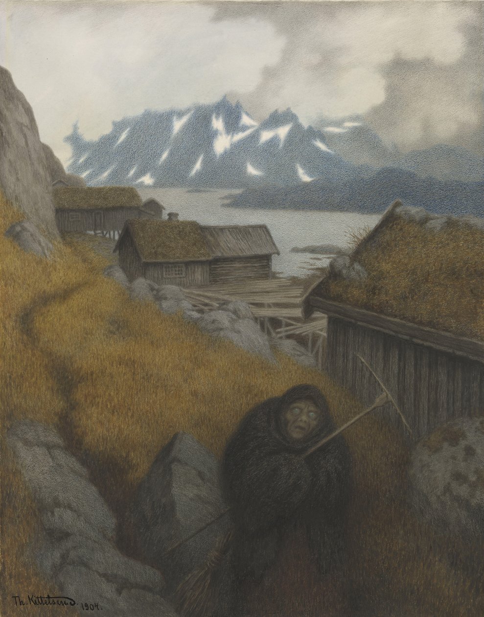 Hon täcker hela landet av Theodor Kittelsen