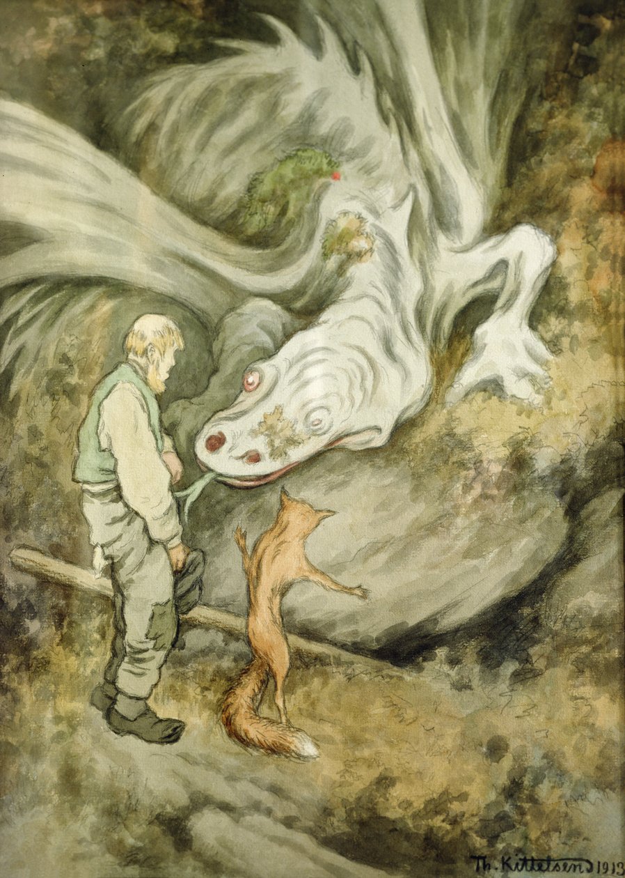 Världen betalar inte annorlunda min kära drake av Theodor Kittelsen