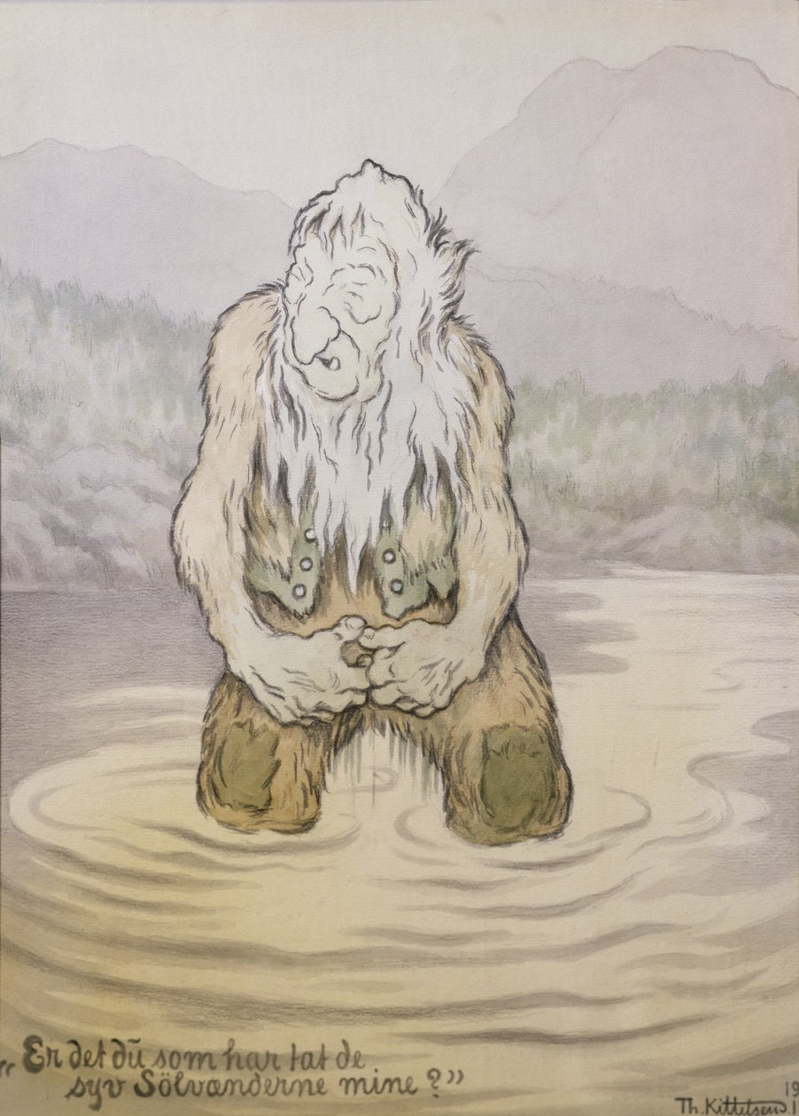 Vem har tagit mina sju silveränder? av Theodor Kittelsen