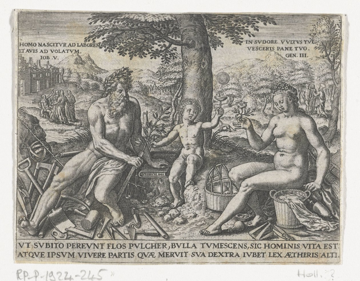 Bellenbladend jongetje Adelns och allmänningens emblem.../ Stam und Wapenbuchlein... (serietitel) av Theodor de Bry (attributed to)
