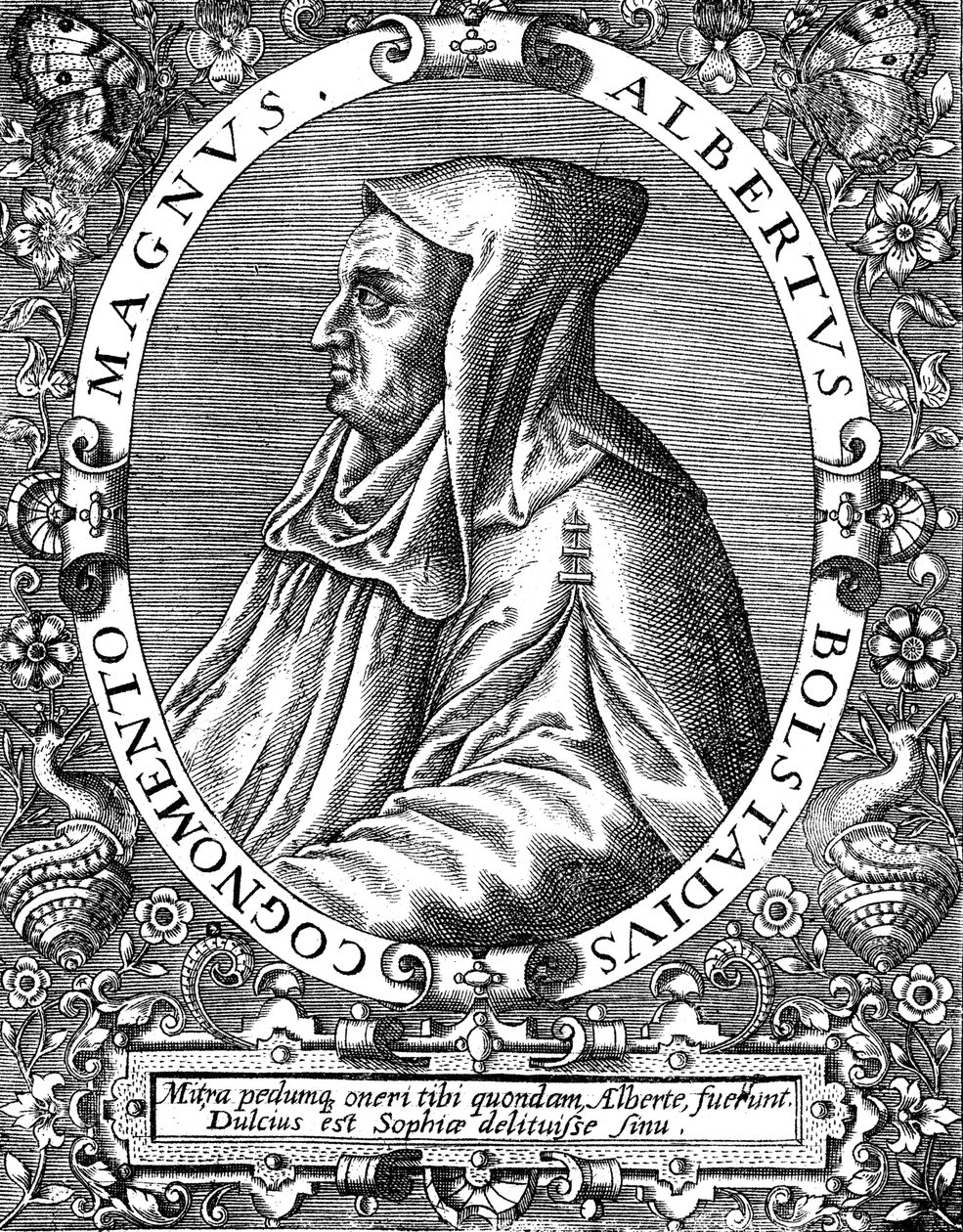 Albertus Magnus c1200-1280 tyskfödd dominikanermunk, sent 1500-tal av Theodor de Bry