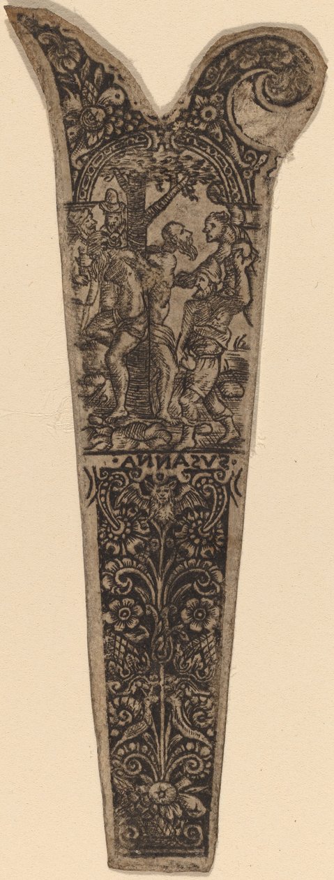 Prydnad för knivhandtag av Theodor de Bry