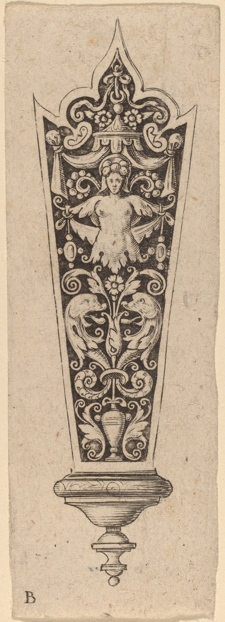 Prydnad för knivhandtag av Theodor de Bry