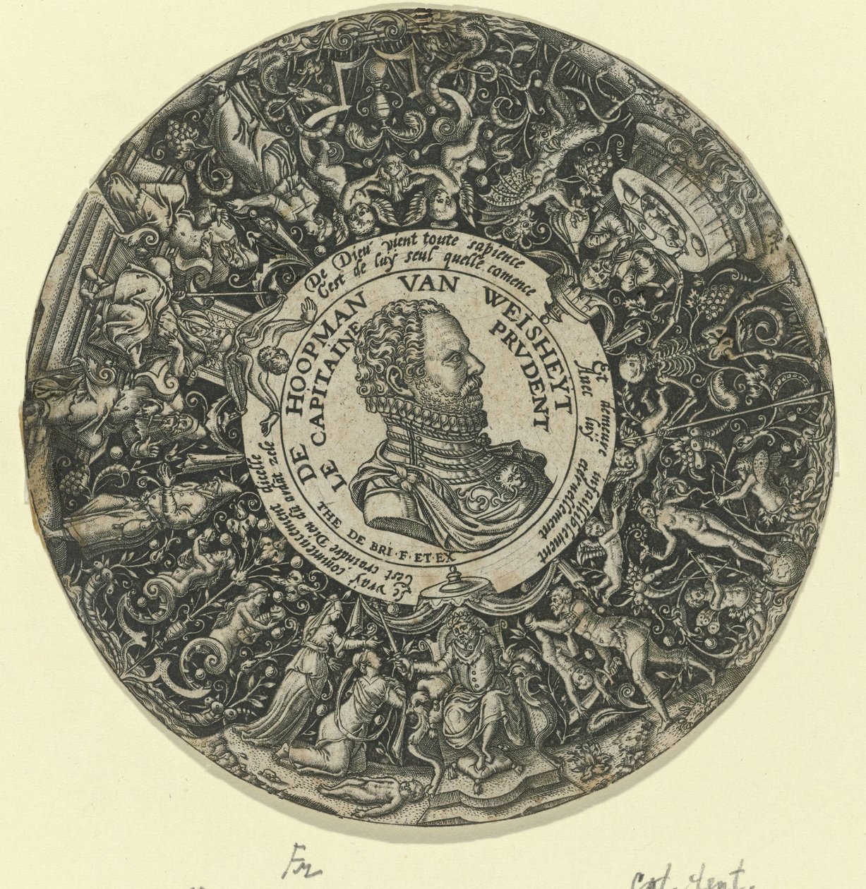 Porträtt av William I, Prince of Orange De Hoopman van Weisheyt / Le Capitaine Prudent (titel på objekt) av Theodor de Bry