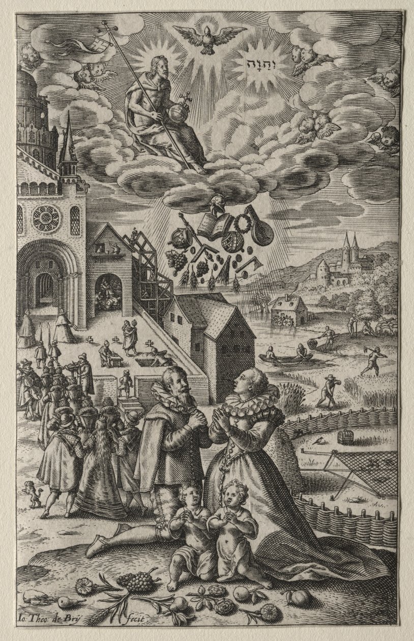 Bön av Theodor de Bry