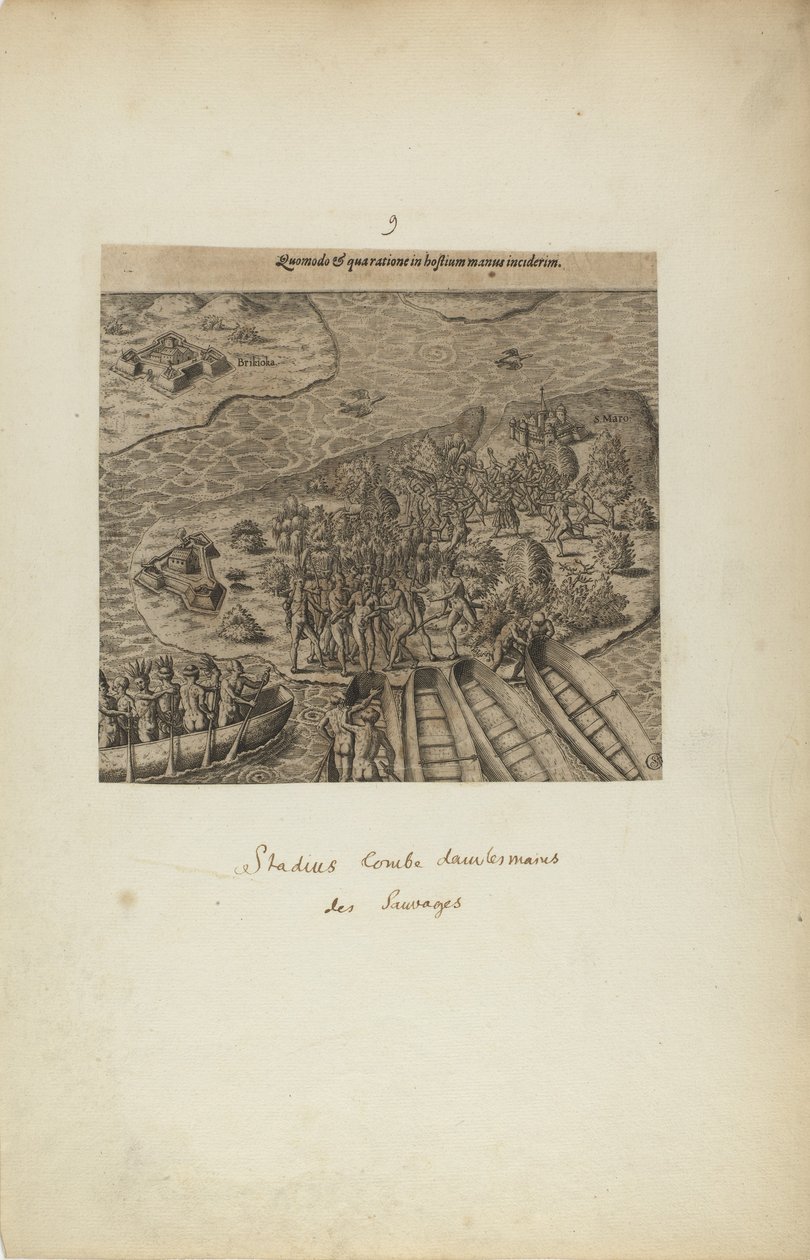Quomodo och Qua Ratione in Hostium Manus Incidierim. (från boken Americae, del tre) av Theodor de Bry