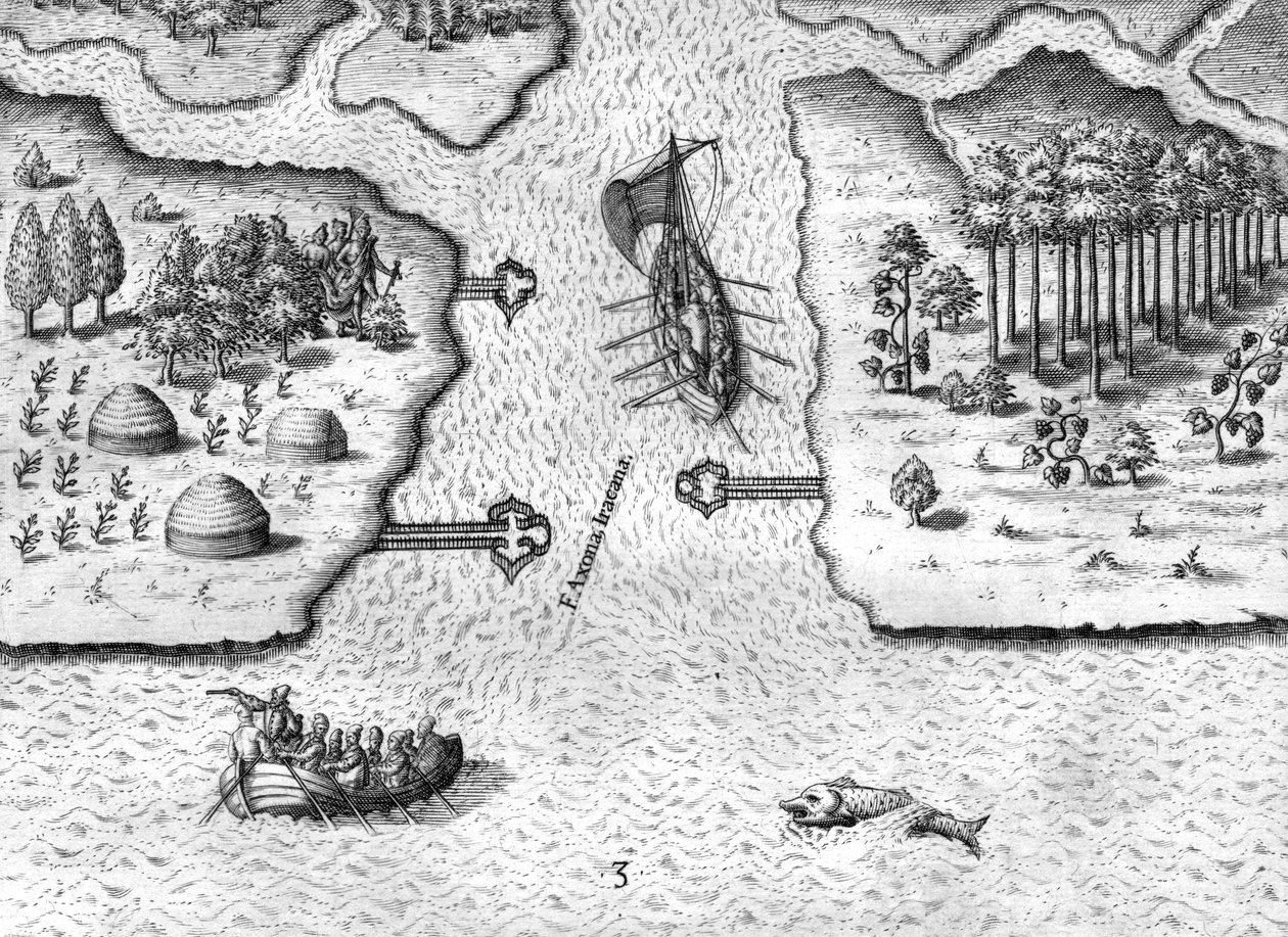 De franska löven River May av Theodor de Bry