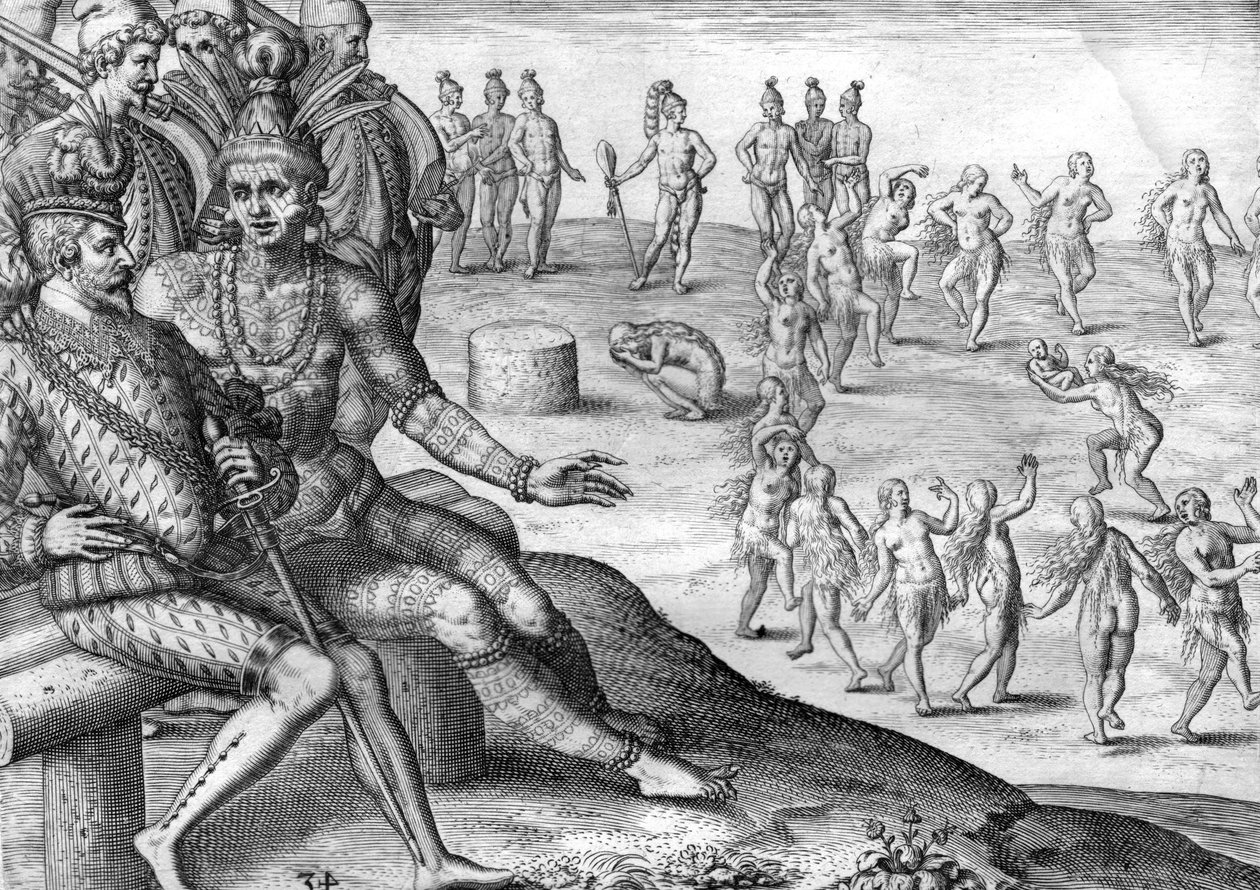 Stammen Timucua-indianerna av Theodor de Bry