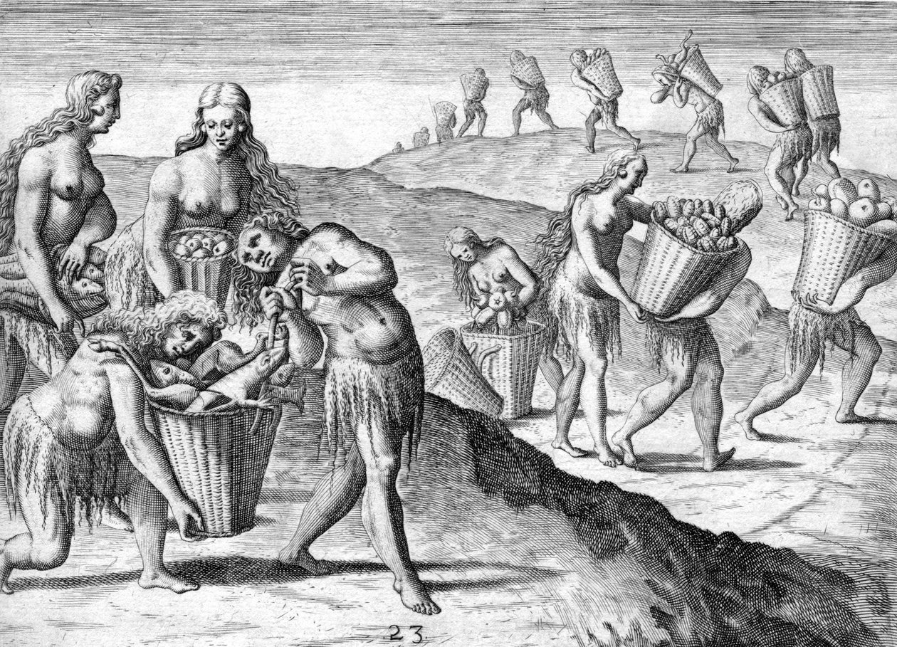 Stammen Timucua-indianerna av Theodor de Bry