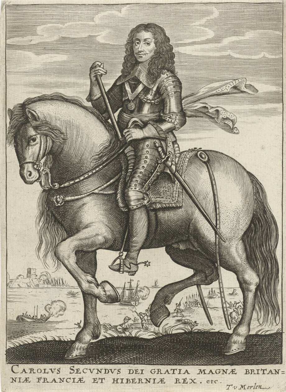 Porträtt av Karl II, kung av England av Theodor van Merlen (II)
