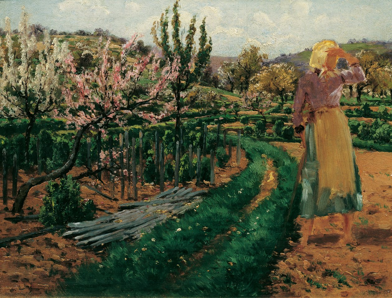 Flicka i fruktträdgården av Theodor von Hormann