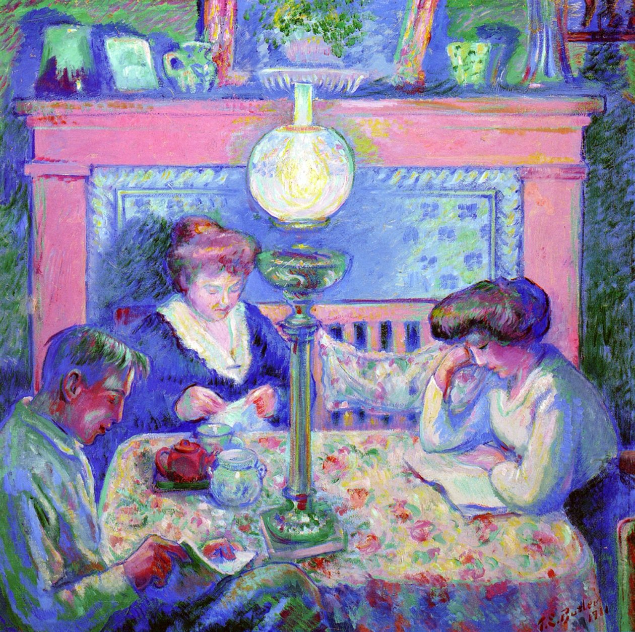 Efter middagen, 1911 av Theodore Earl Butler