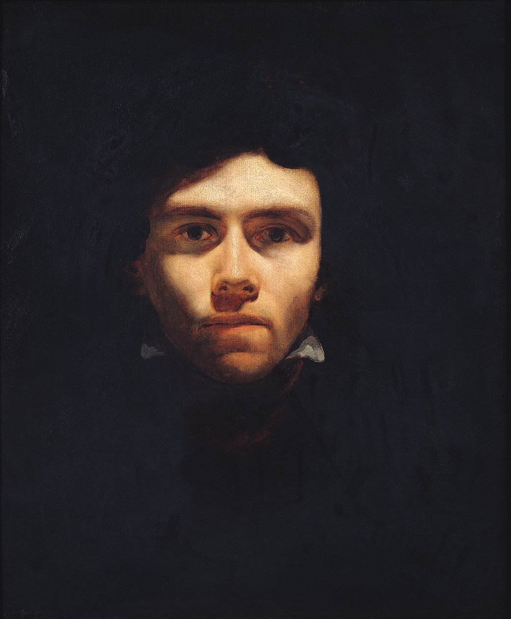 Porträtt av Eugene Delacroix (1798-1863) ca 1818-19 av Theodore Gericault