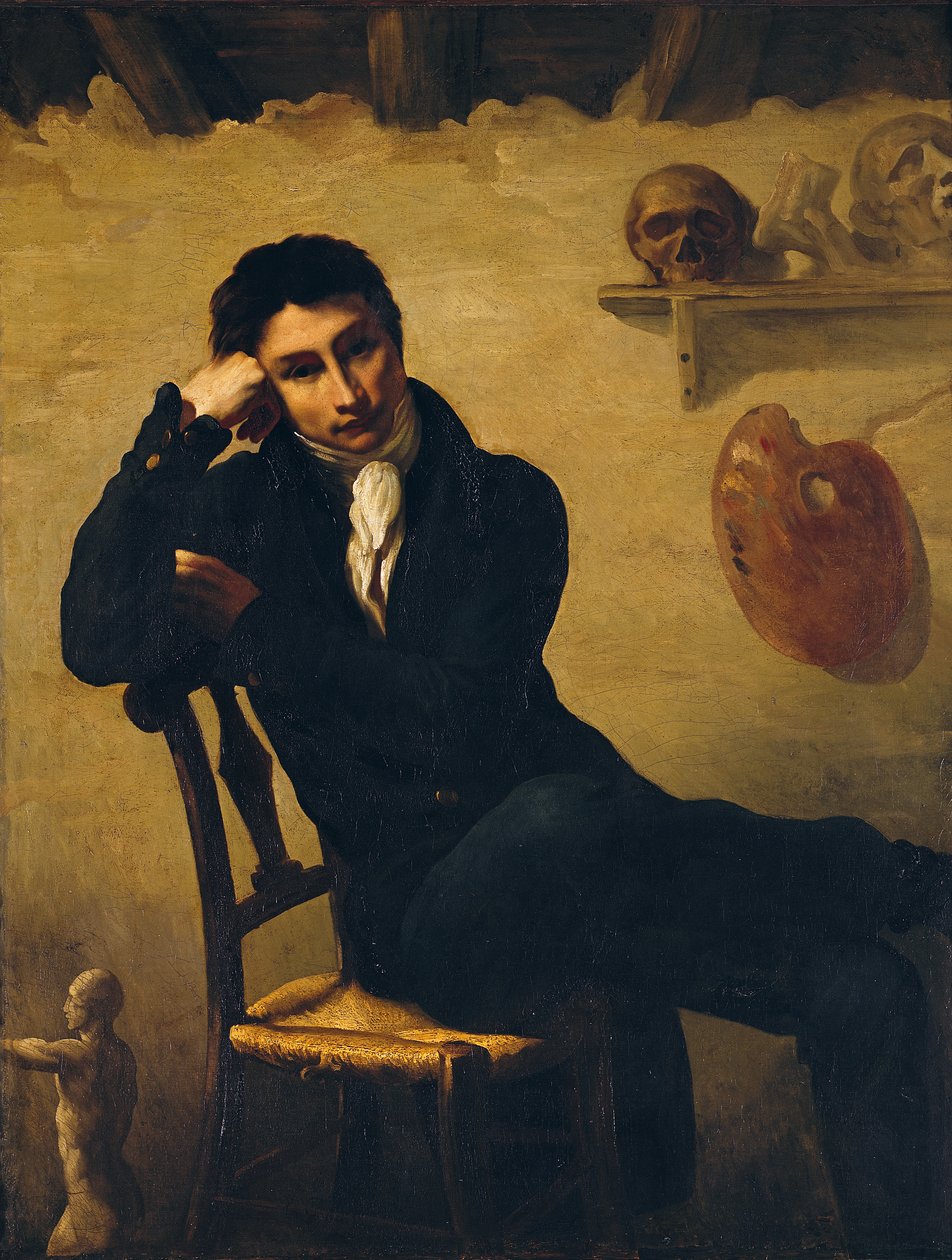 Porträtt av en konstnär i hans studio av Theodore Gericault